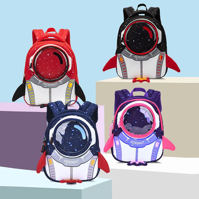 Waterdichte 3D Rocket Kids Backpack Anti Lost-de Astronautenschooltassen van Beeldverhaalmeisjes