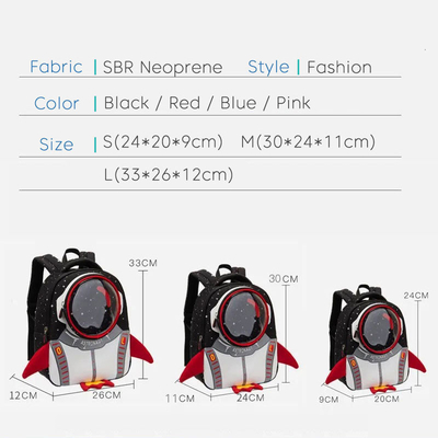 Waterdichte 3D Rocket Kids Backpack Anti Lost-de Astronautenschooltassen van Beeldverhaalmeisjes