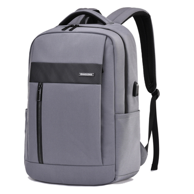 15.6inch bedrijfslaptop Rugzak USB die Zwarte Leerlaptop Zak laden