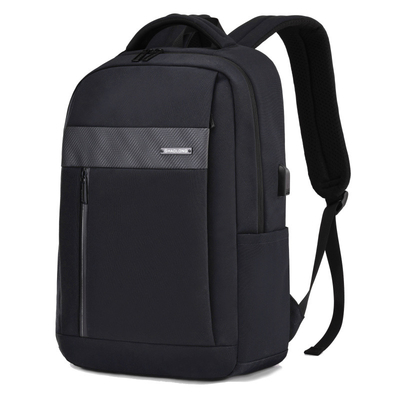 15.6inch bedrijfslaptop Rugzak USB die Zwarte Leerlaptop Zak laden