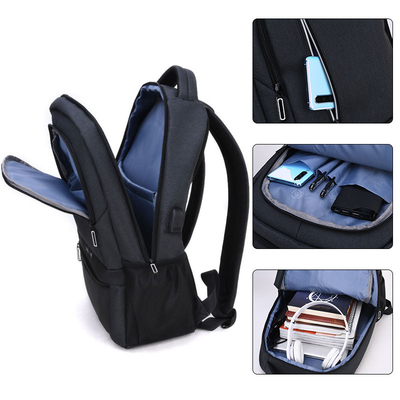 Extern USB die Laptop van Rugzakmensen Waterdichte Nylon Schooltassen laden