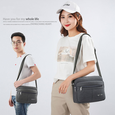 Boodschapper Bag Solid Buckle MultiPocket van de canvas de Toevallige Schouder