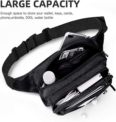 Bum Fashion Fanny Pack Men-Bestand de Taillezak van het Vrouwenwater met 6 Gesnelde Zakken