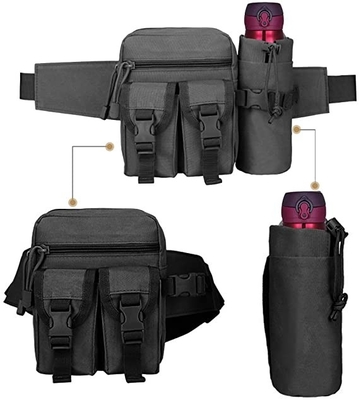 Militair Nut Waterdicht Bum Bag Canvas Waist Pouch met Flessenhouder