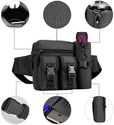 Militair Nut Waterdicht Bum Bag Canvas Waist Pouch met Flessenhouder