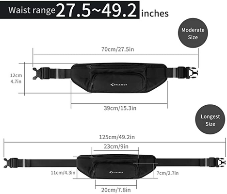 Riem van polyester de Waterdichte Bum Jogging Belt Bag Running met Flessenhouder