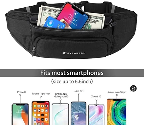 Riem van polyester de Waterdichte Bum Jogging Belt Bag Running met Flessenhouder