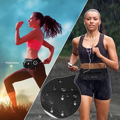 Riem van polyester de Waterdichte Bum Jogging Belt Bag Running met Flessenhouder
