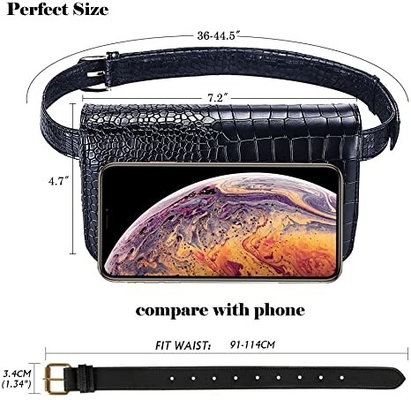 Krokodil Klein Kruis - lichaam Fanny Pack Pu Leather Purses met de Zakken van de Celtelefoon