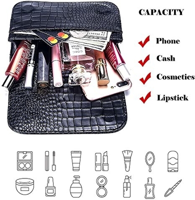 Krokodil Klein Kruis - lichaam Fanny Pack Pu Leather Purses met de Zakken van de Celtelefoon