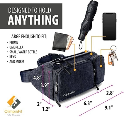 6 de Zak van Fanny Pack Hiking Cute Waist van de zakkenmanier