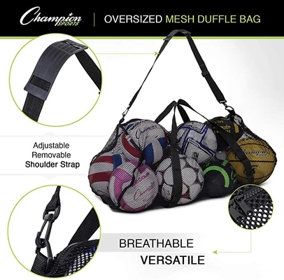 Overmaatse de Gymnastiekzak van Mesh Sports Duffle Bag Multipurpose met Regelbare Ritssluiting