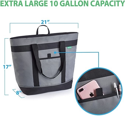 De Thermische Zachte Opgeruimde Geïsoleerde Koeler van Gray Insulated Cooler Bag HD