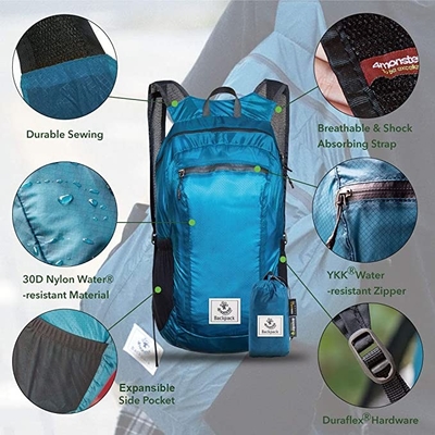 Het Water Bestand 70L Oxford Materiaal van de wandelingsdaypack Lichtgewichtpackable Rugzak