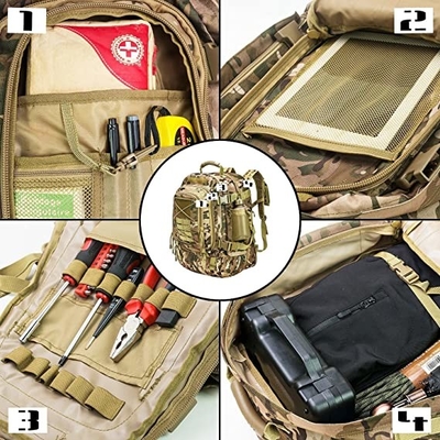 Het uitzetbare het Kamperen van 60l Tactische Militaire Materiaal van Rugzakoxford